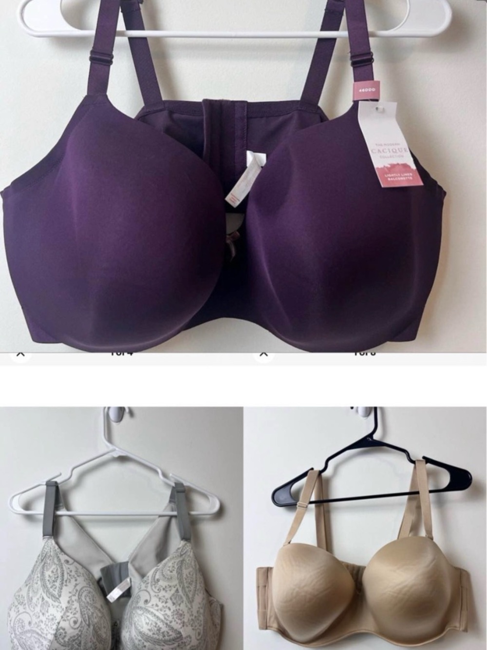 Cacique Deep Plum Full-Coverage Smooth Bra